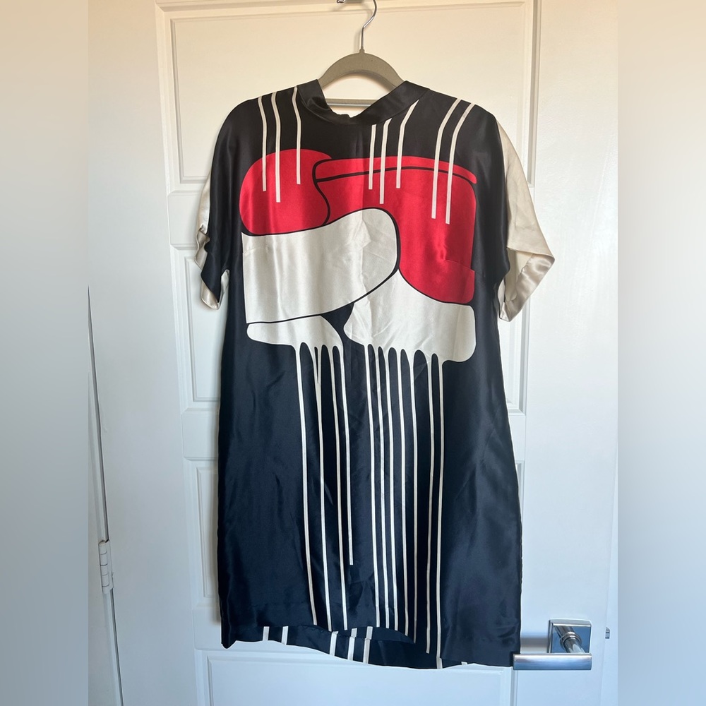 Silk print dress